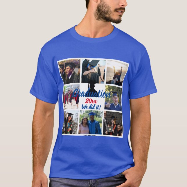 Studenten Photo Collage Personlig T-shirt (Framsida)