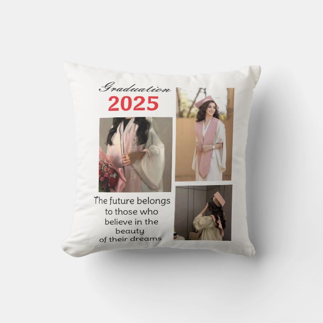 Studenten Photo Collage Pillow - Anpassningsbar Gi Kudde (Framsida)