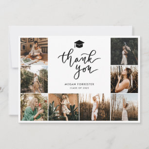 Studenten Photo Collage Tack Script Kort