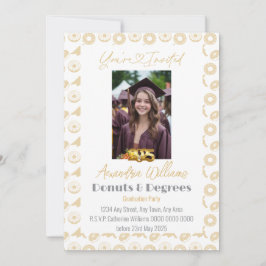 Studenten Photo Donuts and Degrees 2025 Inbjudningar