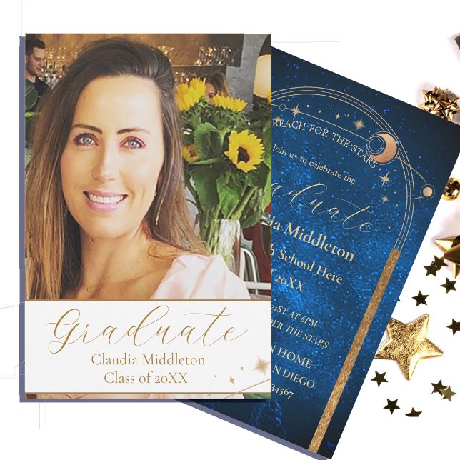 Studenten Photo Evening Stars Party Inbjudningar (Skapare uppladdad)