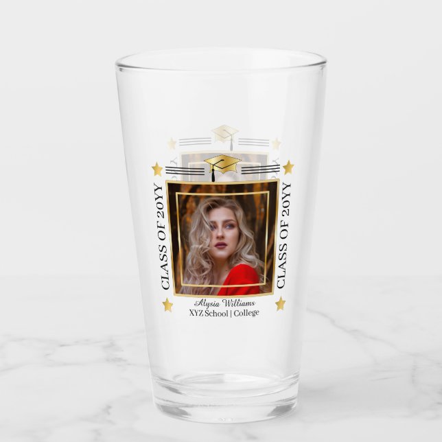 Studenten Photo Grad Cap School | Årets nyckelnamn Glaskopp (Framsida)