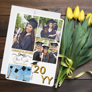 Studenten Photo Grattis Student BFF Guld Julkort