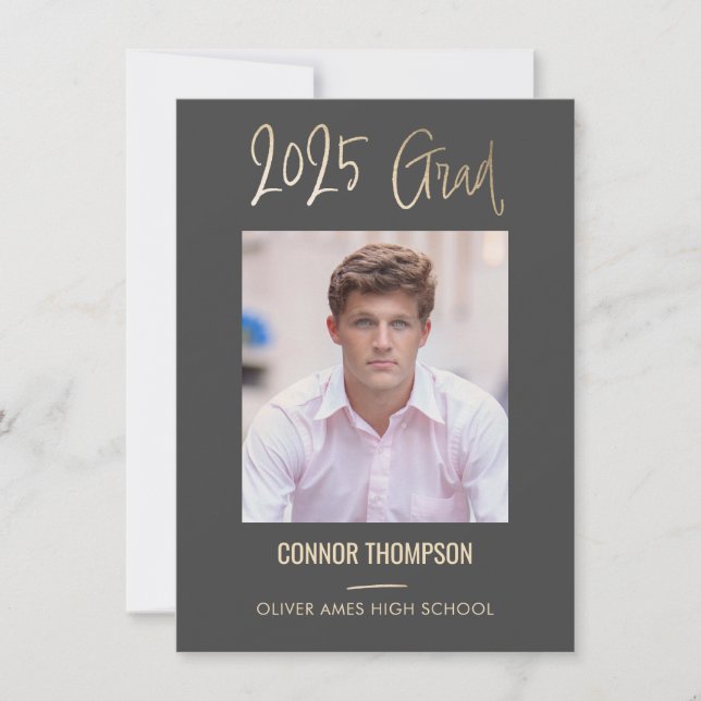 Studenten Photo Inbjudan - klass 2025 (Framsida)