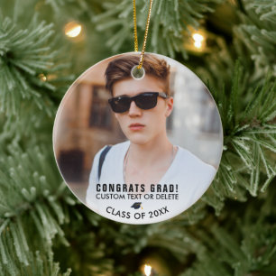 Studenten Photo Keepsaké Gift Modern klass 20XX Julgransprydnad Keramik