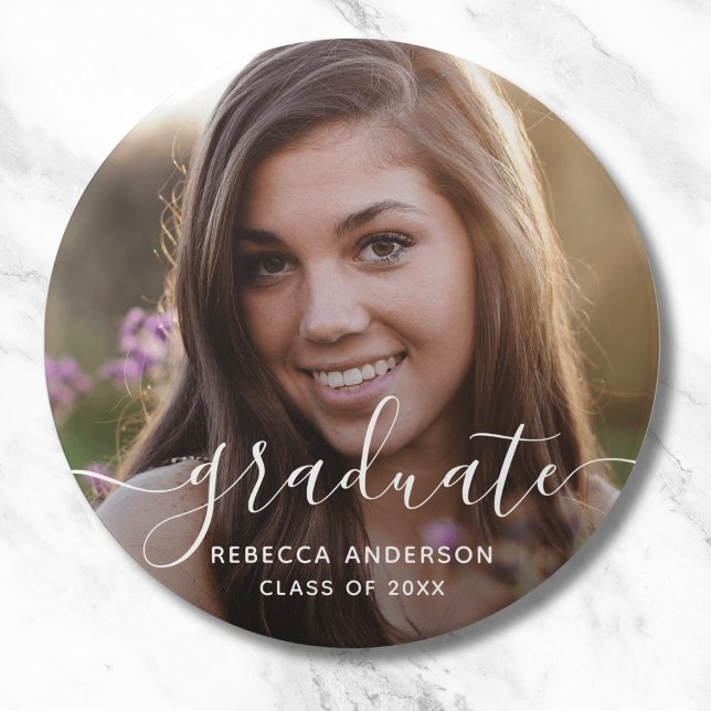 Studenten Photo Modern Knapp (Graduation Photo Button)