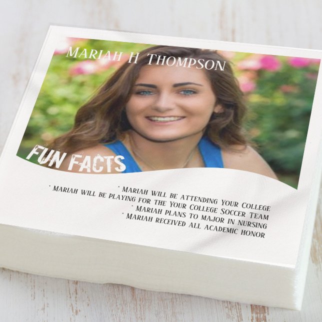 Studenten Photo Modern Minimalist Roligt - fakta Pappersservett (Skapare uppladdad)