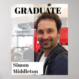 Studenten Photo Modern Student Black Headline Poster