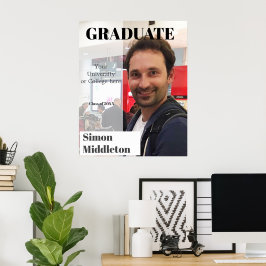 Studenten Photo Modern Student Black Headline Poster