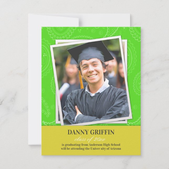 Studenten Photo Paisleys-meddelande Meddelande (Framsida)