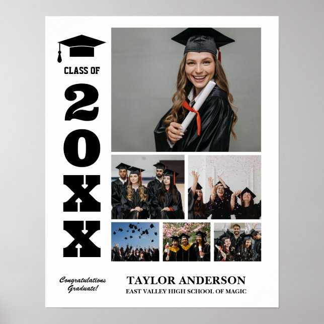 Studenten Photo Senior Year Class Bild Collage Poster (Framsidan)