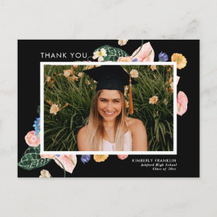 Studenten Photo Tack, färglös sommar-Blommigt Vykort