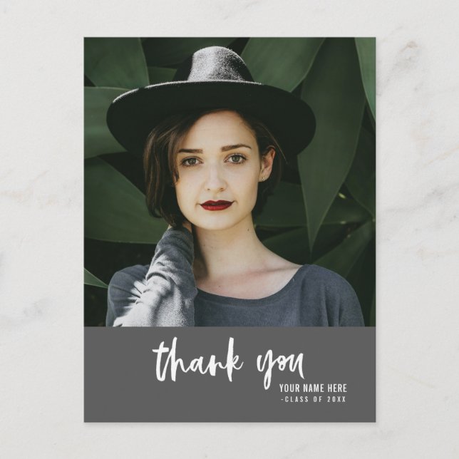 Studenten Photo Tack-vykort Inbjudan Vykort (Framsida)