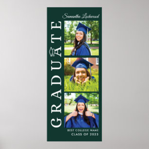 Studenten Photos Grönt och White Grad 2025 Poster