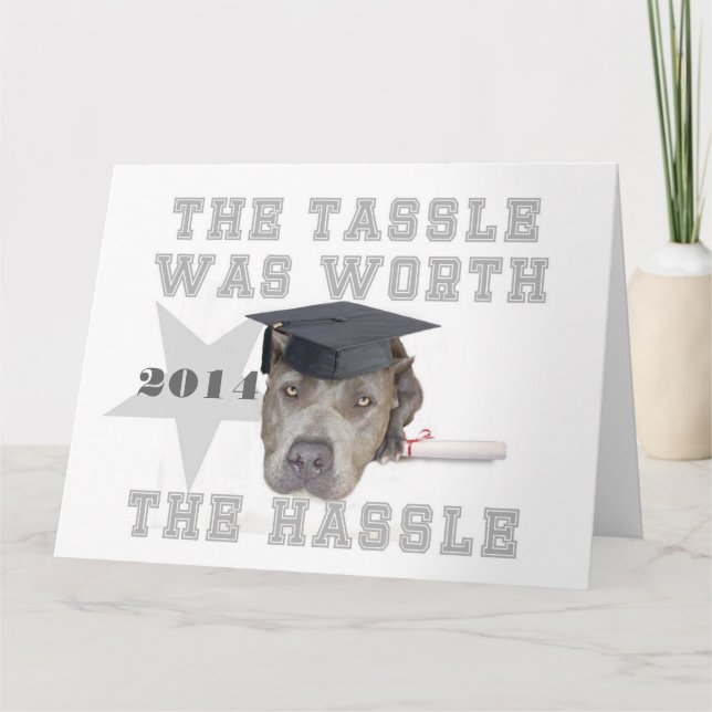 Studenten pitbull hund kort (Framsida)