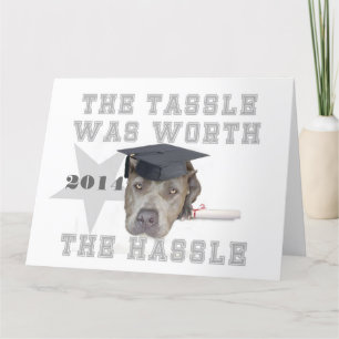 Studenten pitbull hund kort