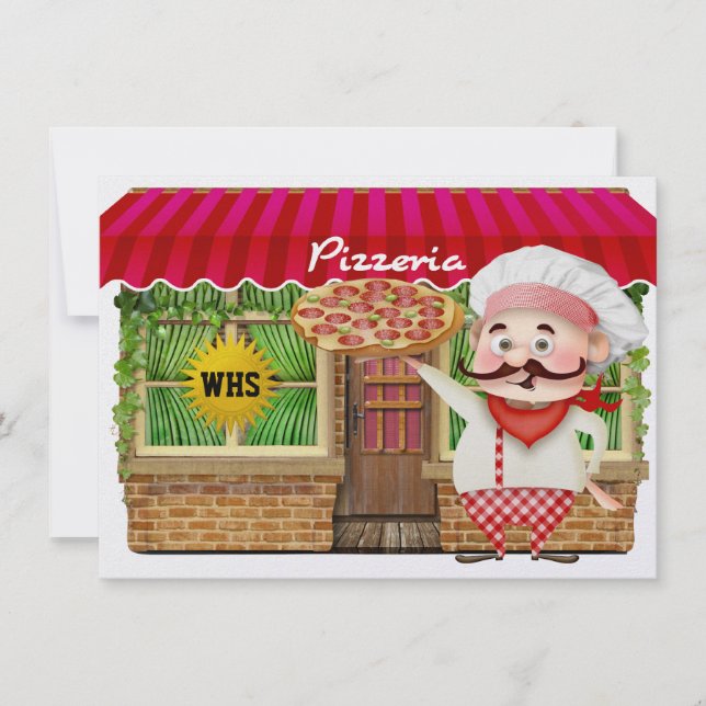 Studenten Pizza Party - SRF Inbjudningar (Framsida)