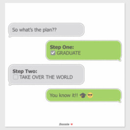 Studenten Plan Chatta T-Shirt Klistermärken