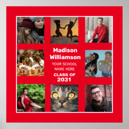 Studenten Poster 8 fotosamlingsklass på år