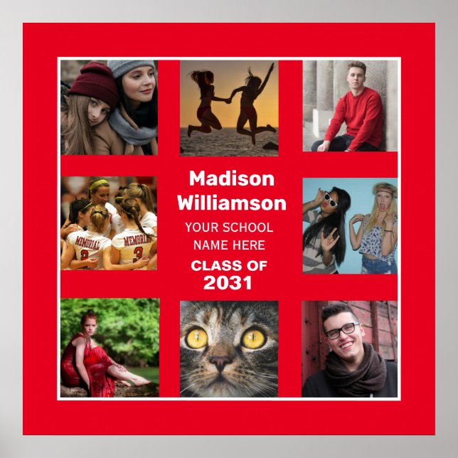 Studenten Poster 8 fotosamlingsklass på år (Framsidan)