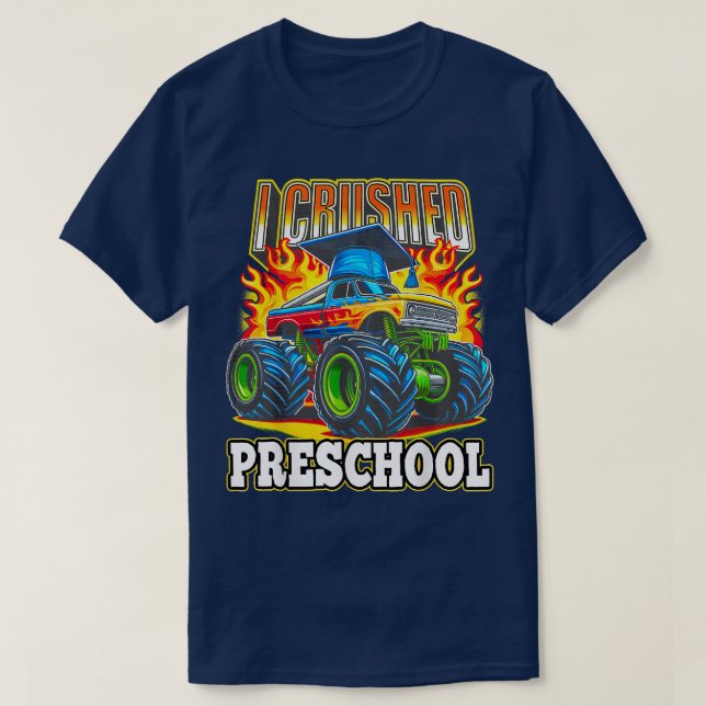 Studenten Preschool Monster Lastbil Boys I Cruzed T Shirt (Design framsida)