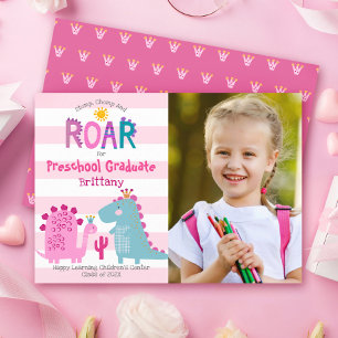 Studenten Preschool Photo Dinosaurs Girl Cute Roli Meddelande