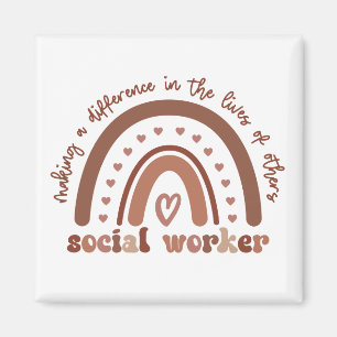 Studenten-presenter för Social Worker-uppskattning Magnet
