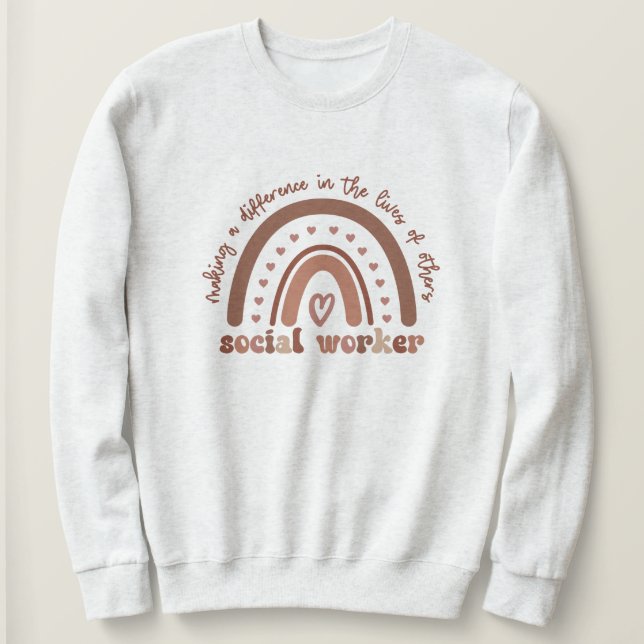 Studenten-presenter för Social Worker-uppskattning T Shirt (Design framsida)