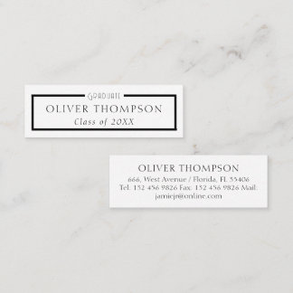 Studenten Professionell Networking Mini Visitkort