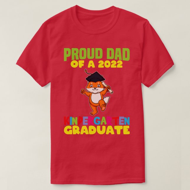Studenten Proud Pappa 2022 Kindergarten Student 12 T Shirt (Design framsida)