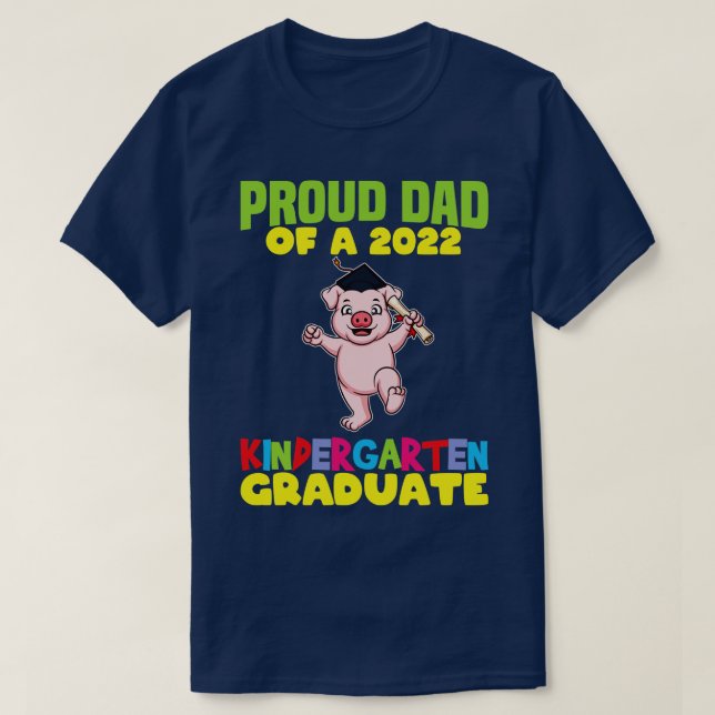Studenten Proud Pappa 2022 Kindergarten Student T Shirt (Design framsida)
