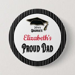 Studenten Proud Pappa föräldradotter Monogram Grad Knapp