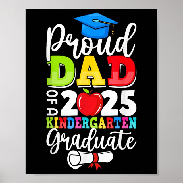 Studenten proud Pappa of CL of 2025 Kindergarten G Poster (Framsidan)