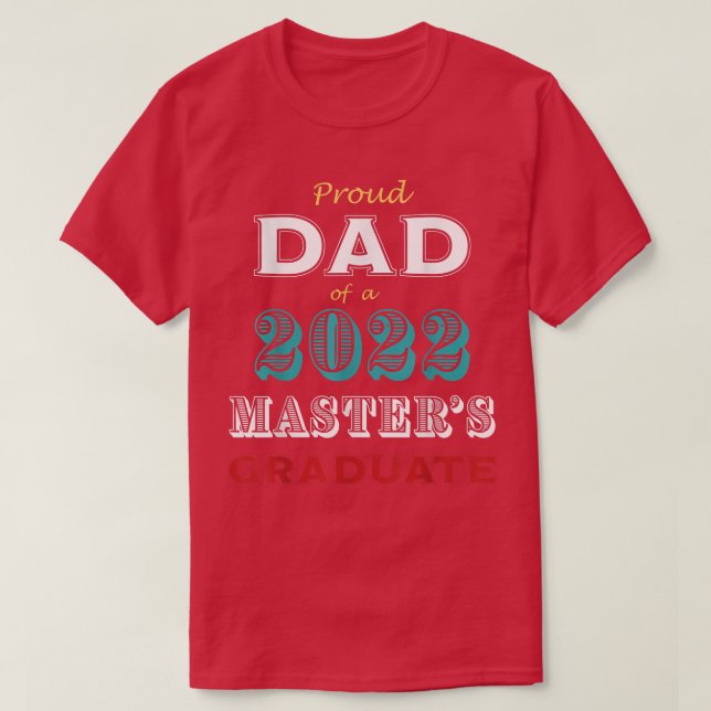Studenten Proud Pappa vid Student rödtea T Shirt (Design framsida)