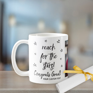 Studenten Reach for Stars Anpassningsbar Grad Phot Kaffemugg