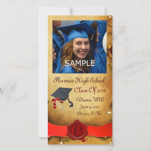 STUDENTEN RED BROWN VAX SEAL MONOGRAM MEDDELANDE
