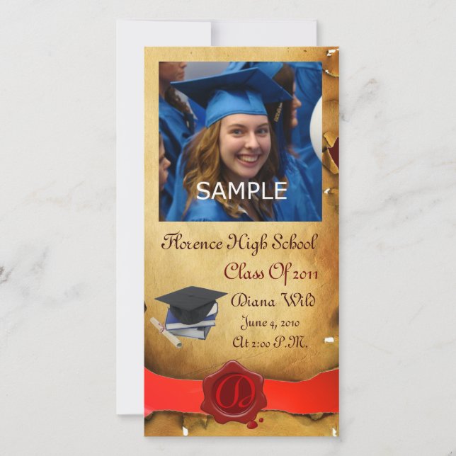 STUDENTEN RED BROWN VAX SEAL MONOGRAM MEDDELANDE (Framsida)