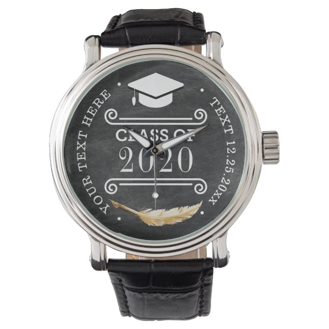 Studenten Retro Chalkboard Personlig Luxury Armbandsur (Framsida)