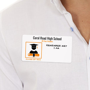 Studenten / Reunion Svarta Orangen Pappra Namn bri Fraktsedel