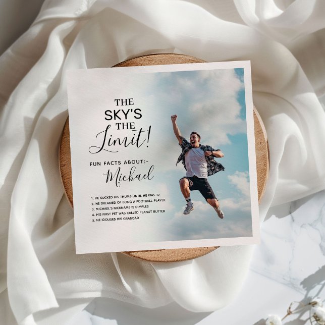 Studenten Roligt har foto "Skys the limit!" Pappersservett (Skapare uppladdad)
