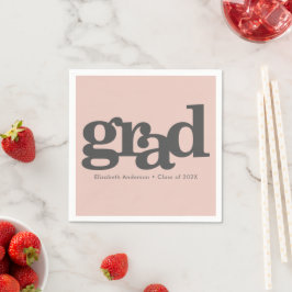 Studenten rosa, djärv modern typografi pappersservett
