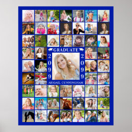 Studenten Royal Blue 55 Photo Collage Personalize Poster