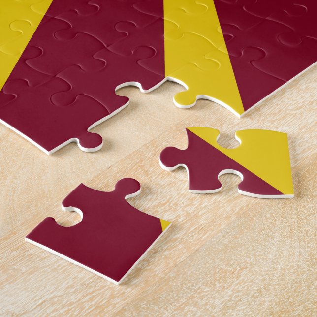 Studenten School Färg Red och Guld Pussel (Sidan)