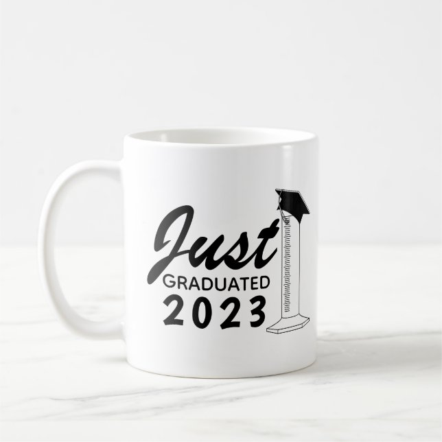 Studenten Science Gradued Cylinder Hat Year Kaffemugg (Vänster)