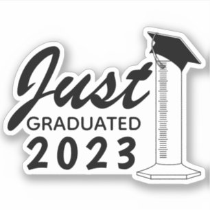 Studenten Science Gradued Cylinder Hat Year Klistermärken