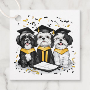 Studenten Shih Tzu Hundar Gåvor Etiketter