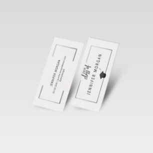 Studenten Silver Elegant Namn-kort Mini Visitkort