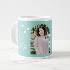 Studenten Simple Foliage Photo Aqua Jumbo Mugg