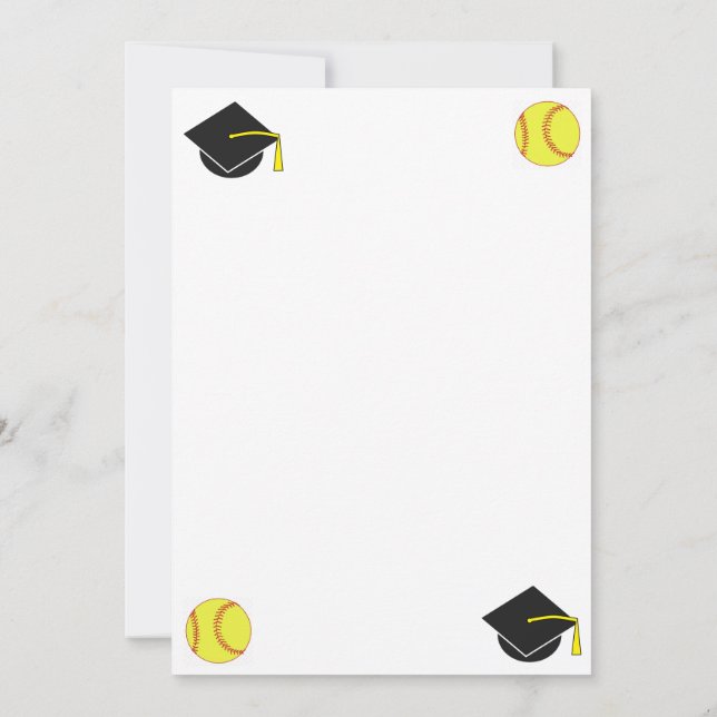 Studenten Softball Tack Kort (Baksida)