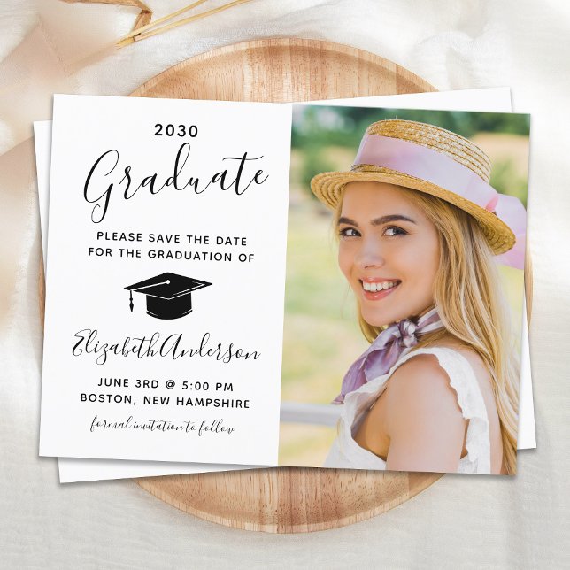Studenten Spara Eleganten för datumskript Meddelande Vykort (Skapare uppladdad)